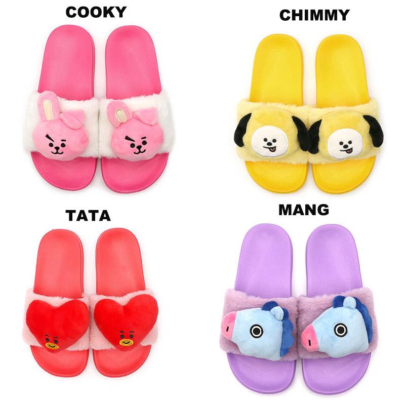  Sandal  Selop  KPOP BT21 Motif Kartun Kpop BTS  untuk Musim 