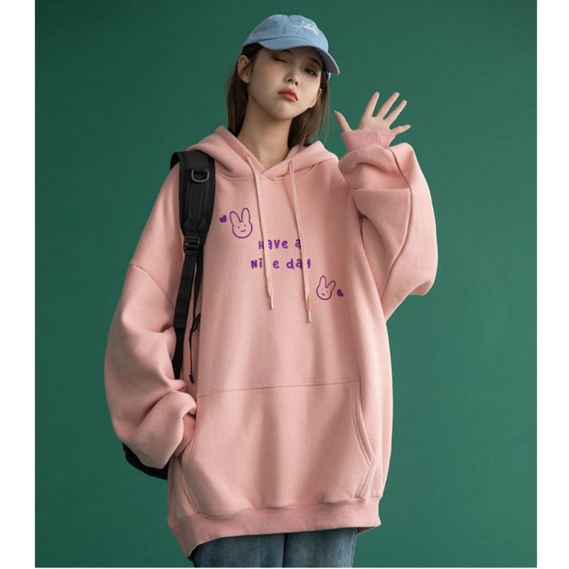 Hoodie/ Zip Hoodie HAVE A NICE DAY (size S - 6XL) Jaket Jumper Resleting Korean Harajuku Style Simple Words QUOTES Tumblr Ulzzang Bigsize Jumbo Oversize Unisex