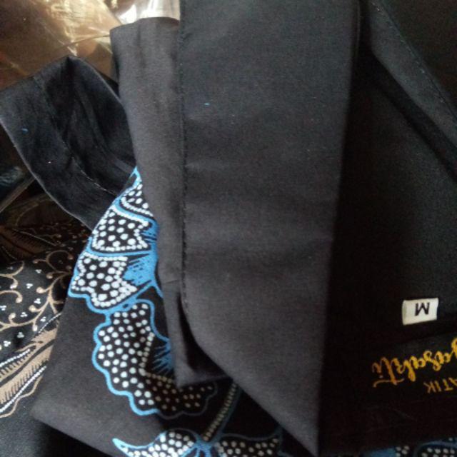 Batik Pria Warmadewa Biru Size M - Xxl  Batik Solo Halus Asli Katun Primisima Full Furing