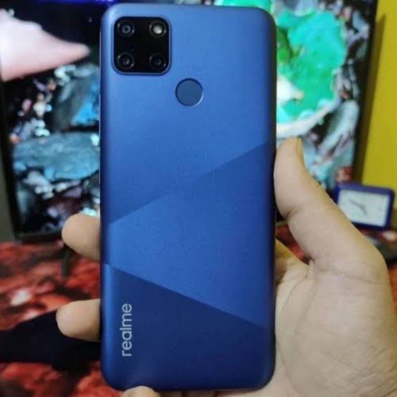 Realme C12 second mulus 99% hp sudah ada antigores radiasi lcd asli aman Tanpa noda