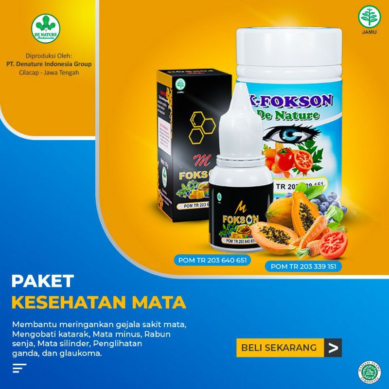 K-Fokson dan M-Fokson Obat Tetes Mengobati Infeksi Sakit Minus Mata Merah Rabun Katarak