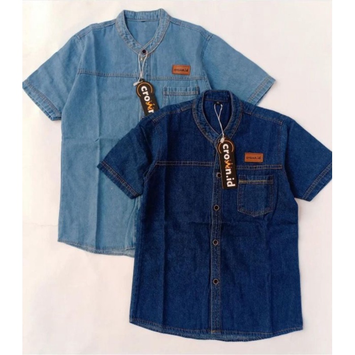 kemeja anak jeans / kemko anak / kemeja denim / kemko crown.id