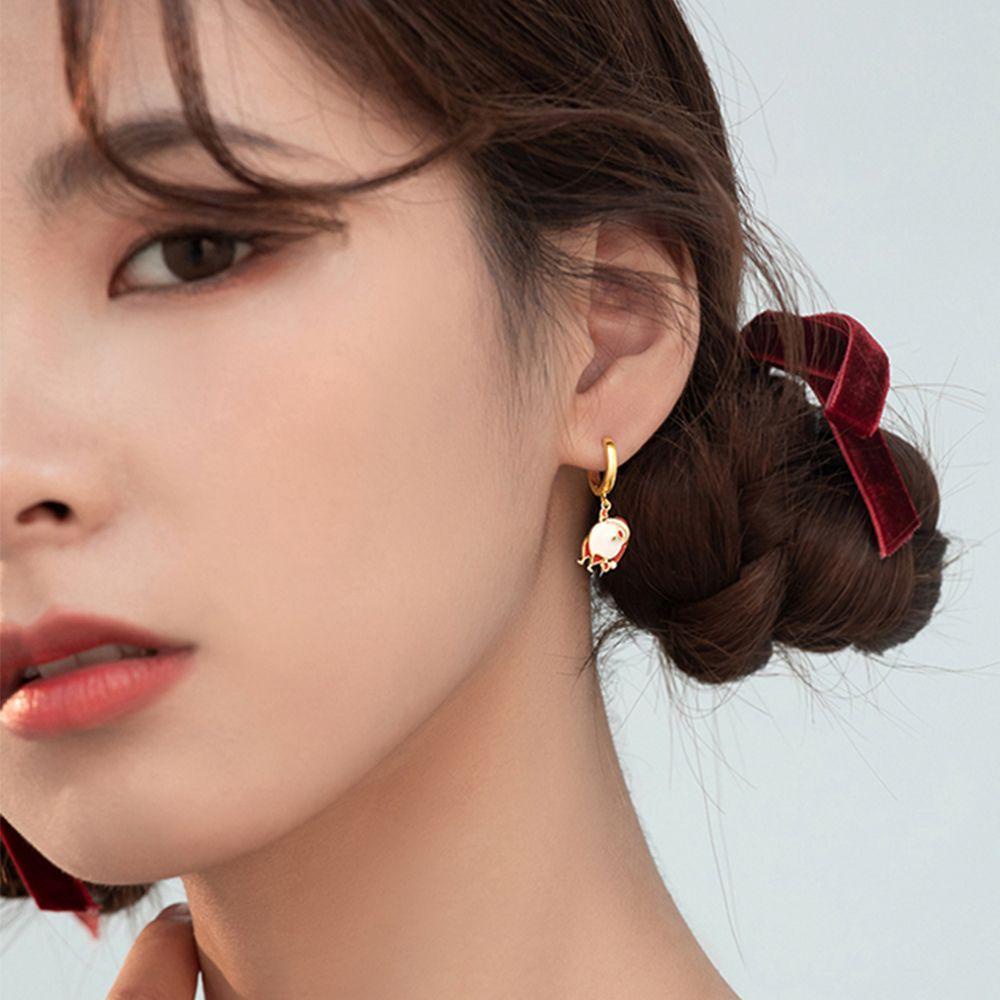 Mxbeauty Anting Natal Manis Festival Hadiah Paduan Musim Dingin Aksesoris Asimetris Anting Liontin Lady Women Earrings