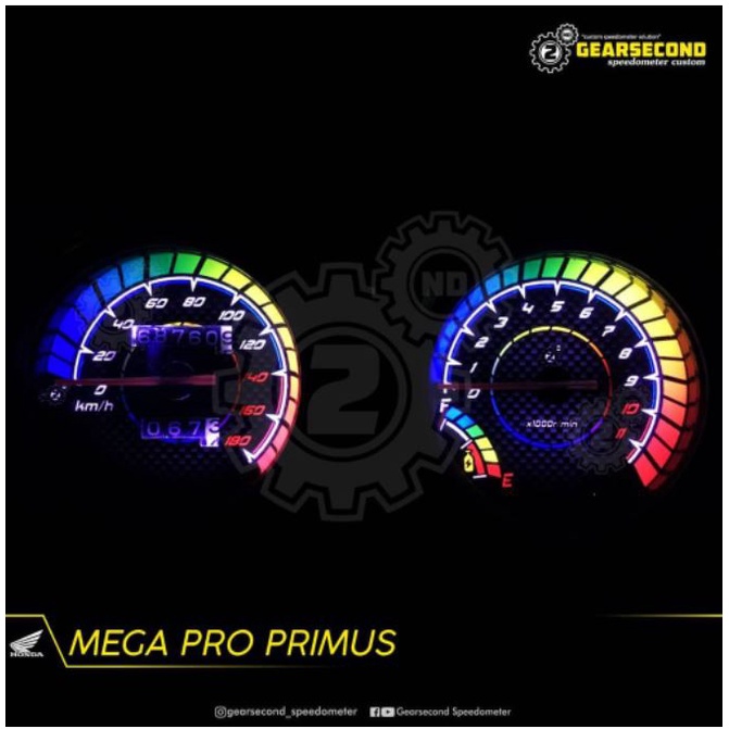 Jual Panel Speedometer Custom Honda Megapro Primus Gearsecond Bandung