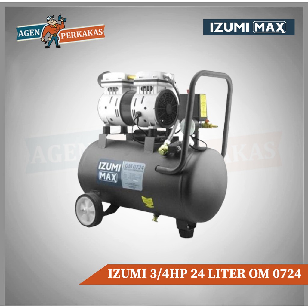 IZUMI OM 0724 KOMPRESOR OILES IZUMI 3/4HP 24 LITER KOMPRESOR SILENT