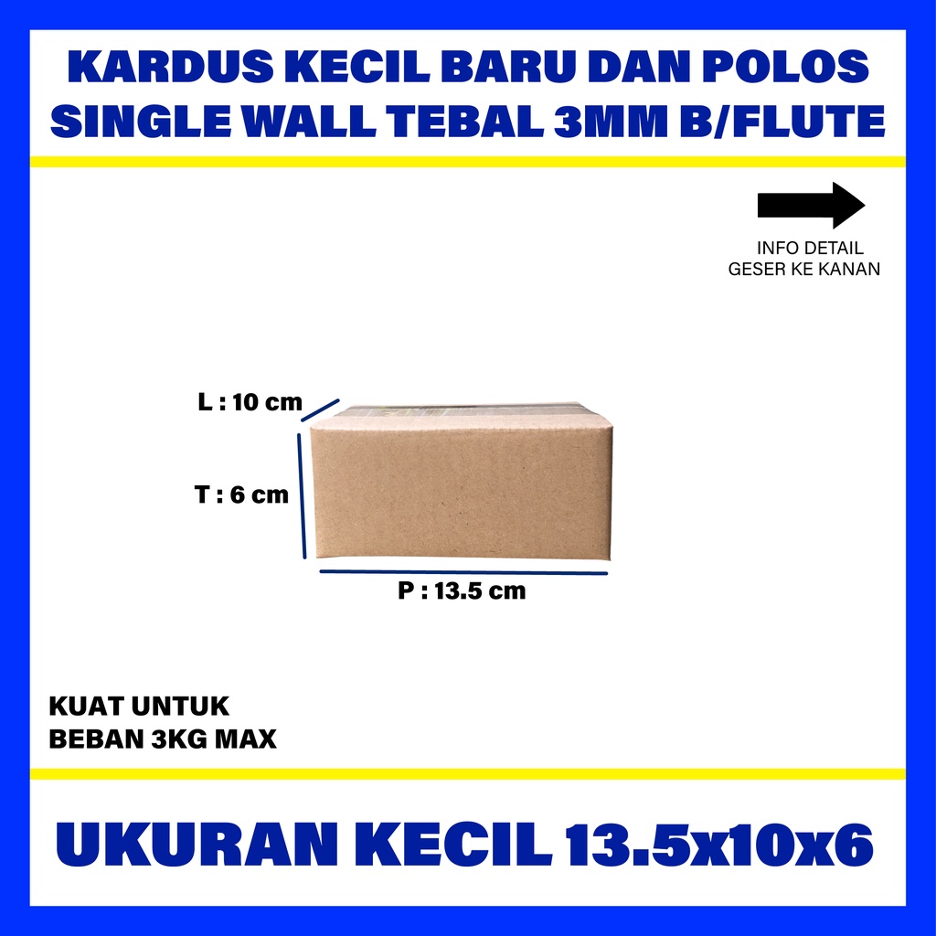 

Kardus Polos Box Karton Packing Murah UK 13.5 x 10 x 6