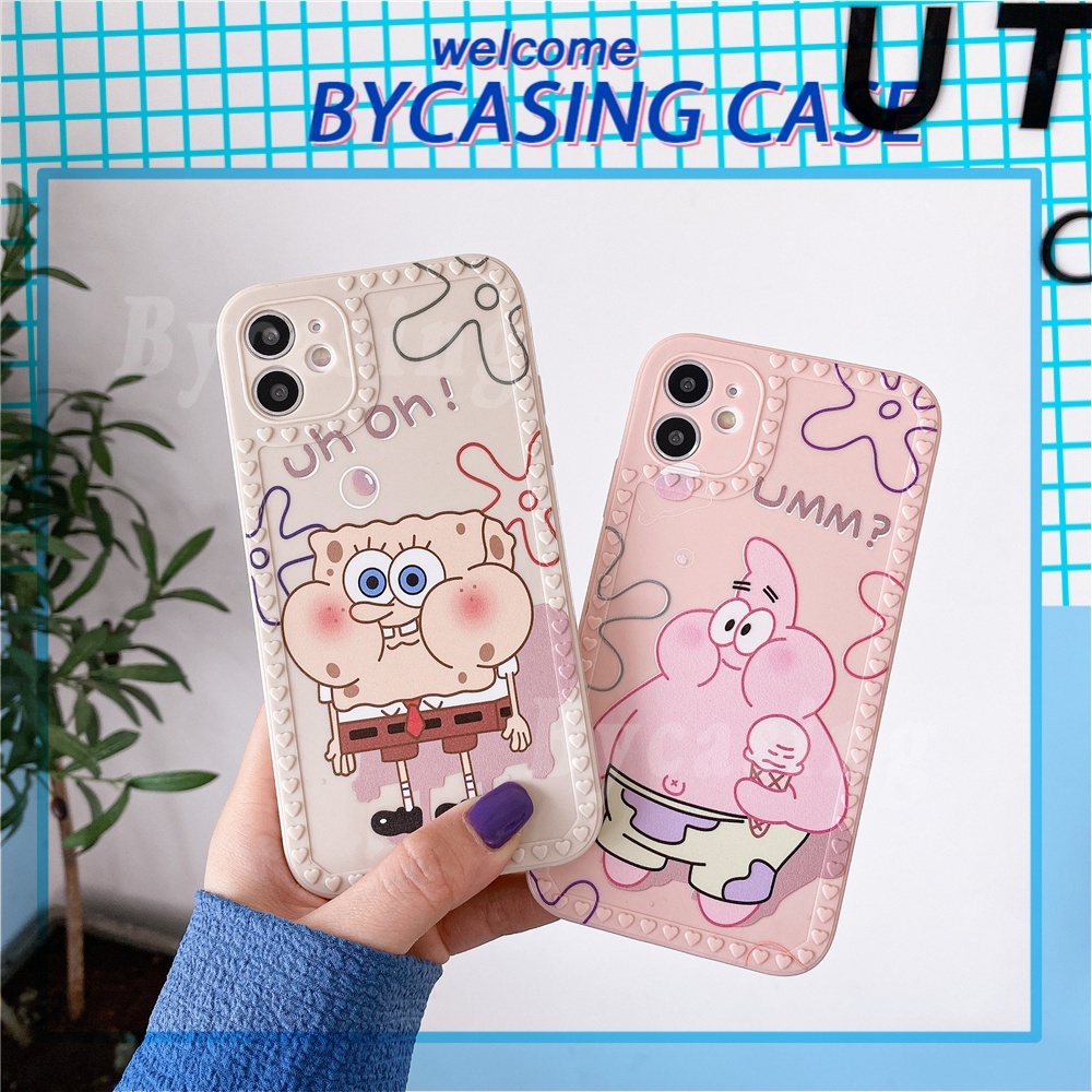 Cute Cartoon Silicone Case for VIVO Y21 Y21S Y33S Y20s Y12S Y20 Vivo Y11 Y12 Y17 Y19 Y91C Y93 Y95 Y30 Y50 Y85 V9 Y83 Y66 Y67 S1 V11i S1 Pro Y51A Y53S V21e V20 Fashion SpongeBob Patrick Star Pattern Soft TPU Back Cover BY