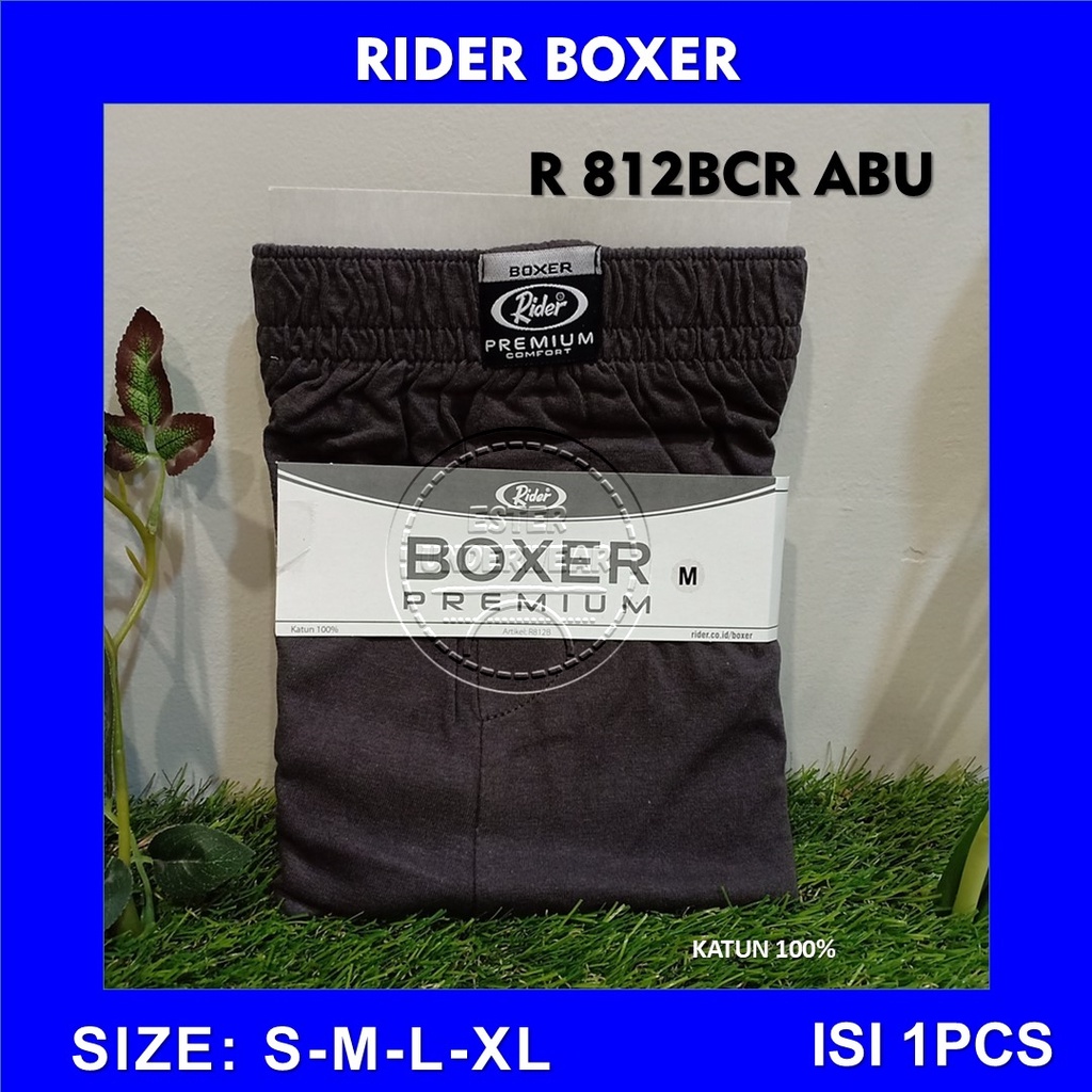 Rider Premium Boxer Man R 812BCR Abu-Abu ISI 1 Pcs