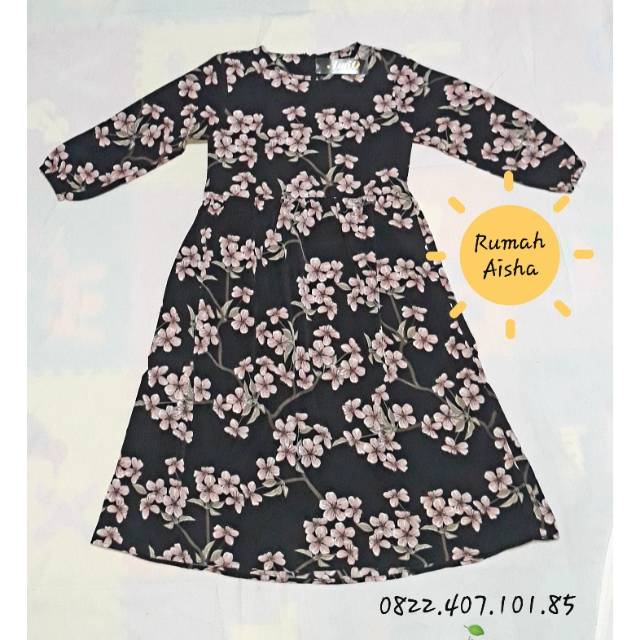 Gamis Anak/ Dress motif baby & kids by amio Size 6