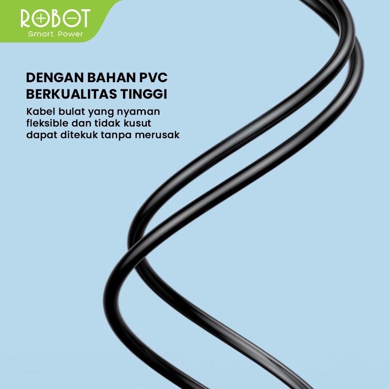 ROBOT Kabel Data RBM100S Android Micro USB 1M Data Cable Original - Garansi Resmi 1 Tahun