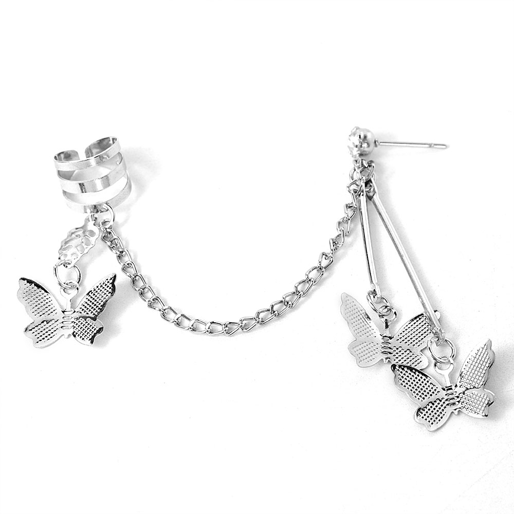 【TERSEDIA &amp; COD】【1 Pc】Klip Tulang Telinga Kupu-kupu Korea Baru Dan Anting Stud