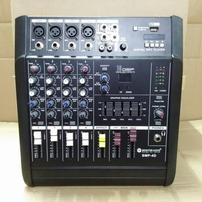 MIXER POWER AUDIO 4 CHANNEL MONITOR AUDIO SMP-4D