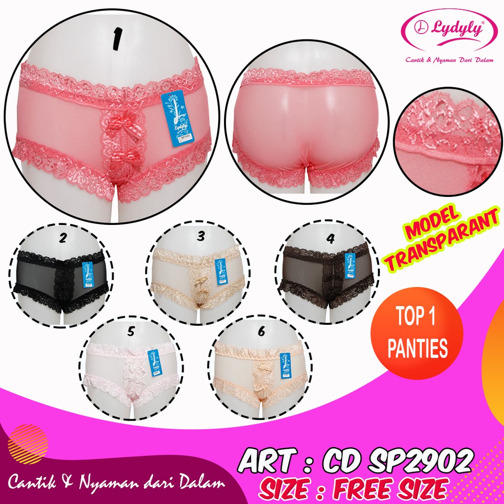Lydyly - Celana Dalam Wanita Cd Sp2902 Transparan Cd Sexy Renda Murah Nyaman Lydyly
