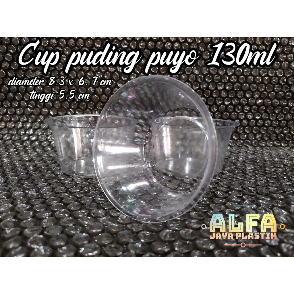 Cup puding puyo 130ml / cup puding datar