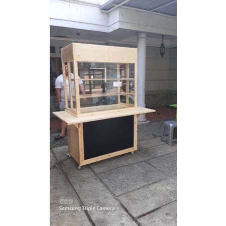 Jual etalase kayu, etalase kaca, booth makanan Indonesia|Shopee Indonesia