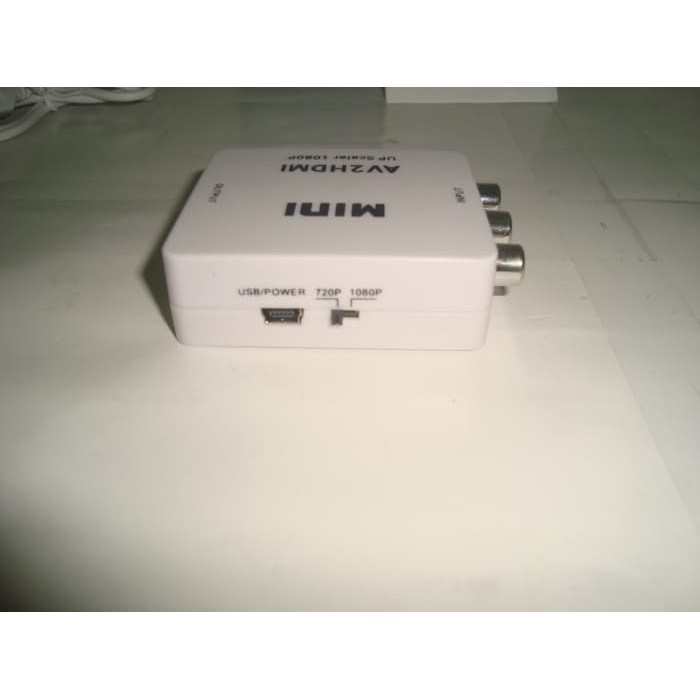 Converter Adapter Box Av Rca Female To Hdmi Female With Power