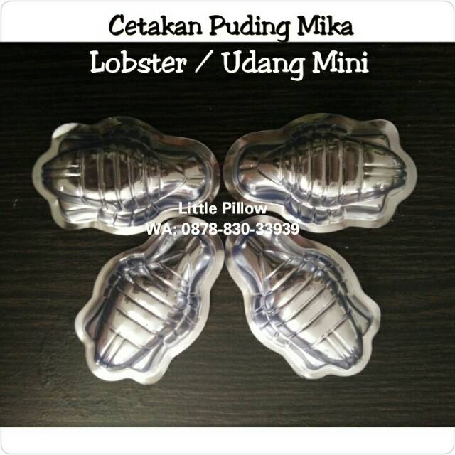 (Isi 100pcs - MIKA AGAR LOBSTER) Cetakan Puding Mika Lobster/Cetakan Puding Udang/Cetakan Agar Agar