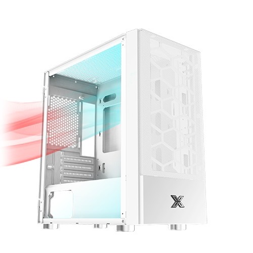 Casing Gaming Xagatek Oreo M-ATX Tempered Glass