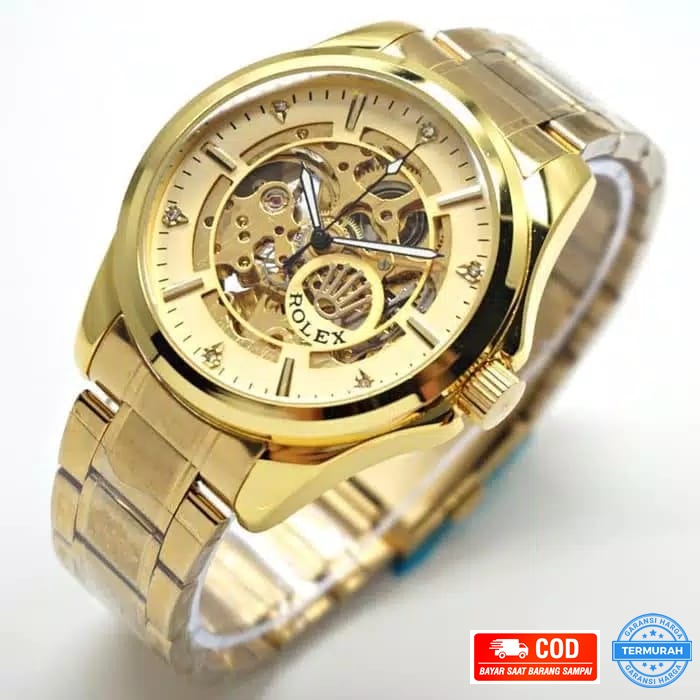 Jam Tangan Rolex Automatic Rantai Gold Jam Tangan Automatic