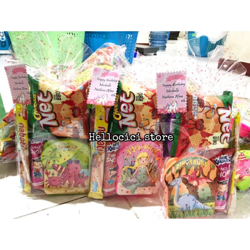 PARCEL SNACK BINGKISAN + LUNCH BOX KEMASAN CANTIK ULANG TAHUN