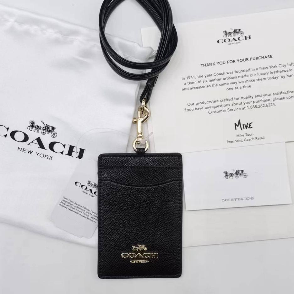 

Update Baru!! Coach Metal LOGO Lanyard ID Card Holder Name Tag Delapan Warna ,.
