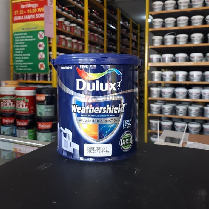 PERTUKANGAN CAT & PERLENGKAPAN CAT TEMBOK DULUX WEATHERSHIELD WARNA WHISPER BLUFF