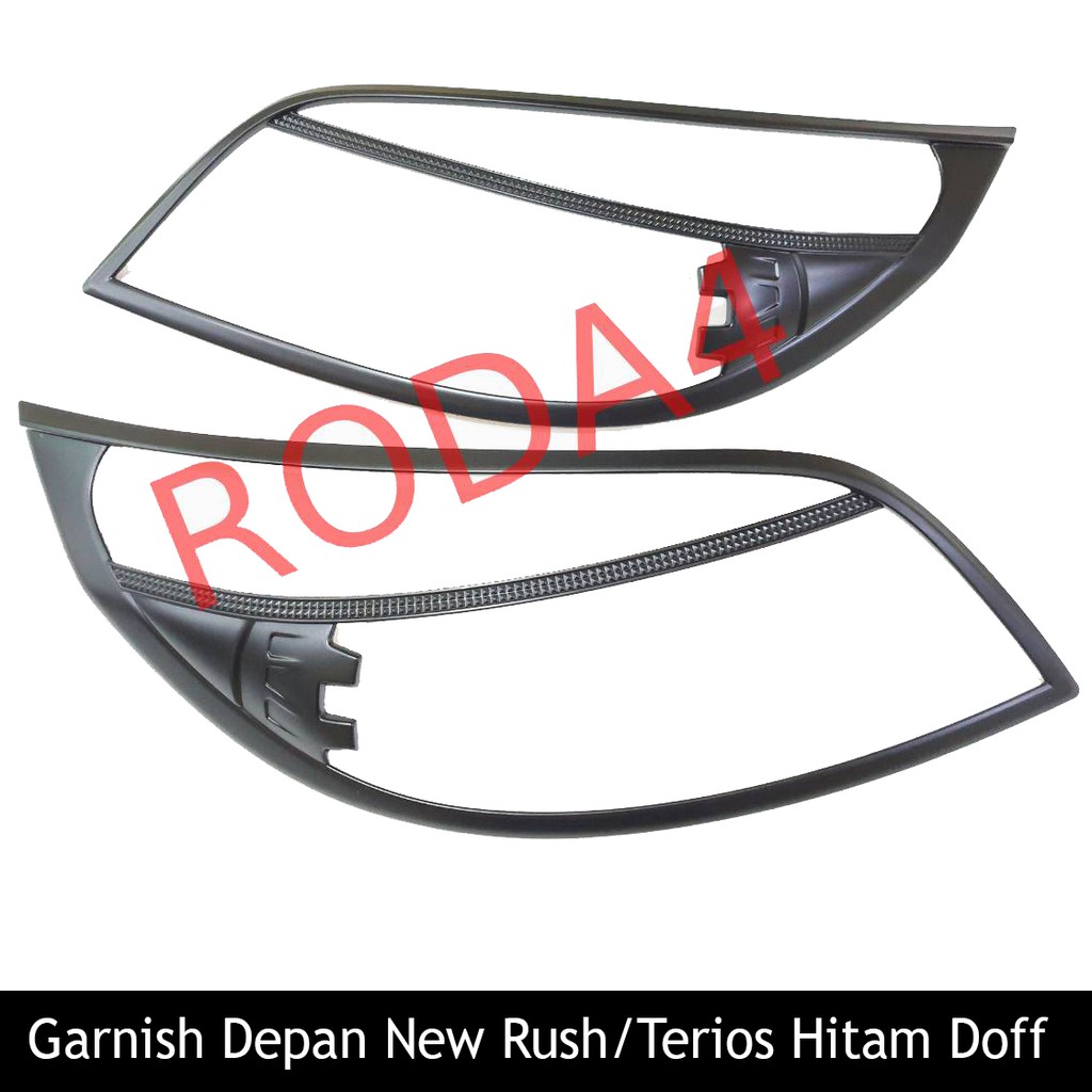 Garnish / List Lampu Depan New Rush / Terios Hitam Doff