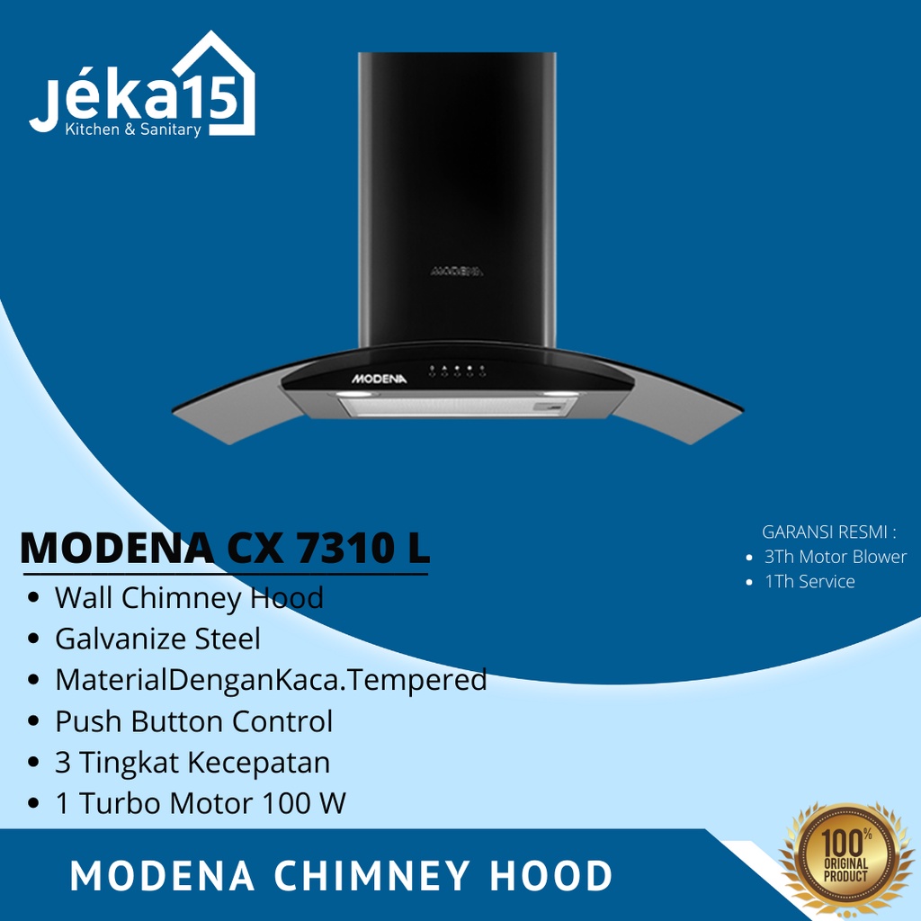 Chimney Hood Modena / Penyedot Asap MODENA CX7310 L / 70Cm