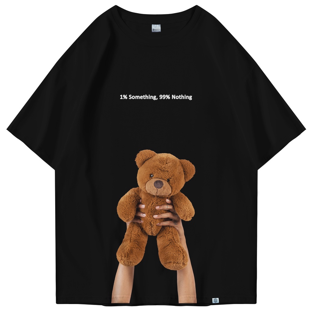 Oversized Tshirt Teddy Bear Barong Black kaos oversized pria dan wanita