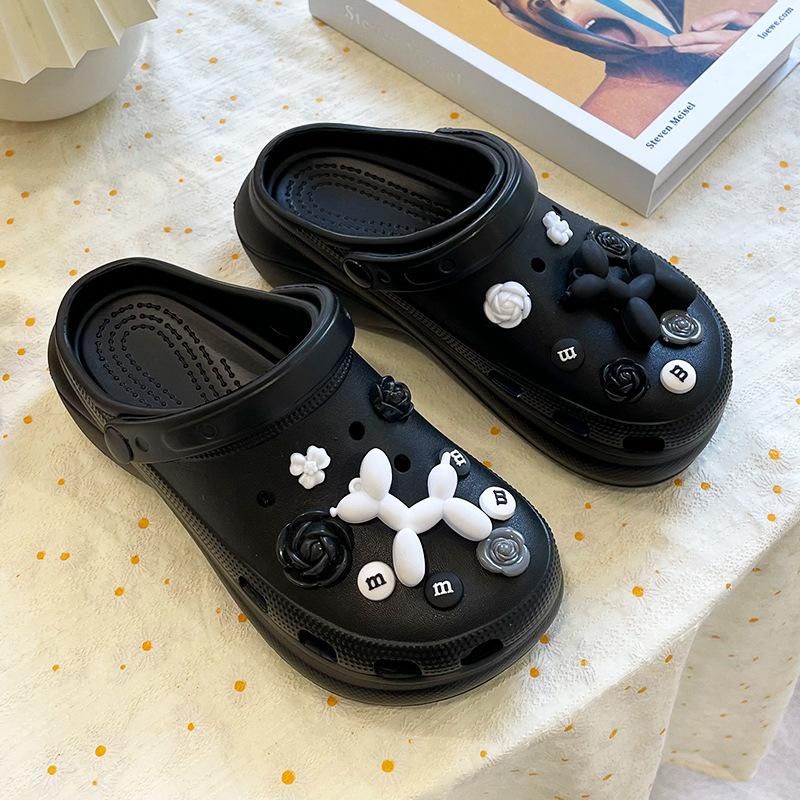 Sandal Jibbits Wedges Classic + Accesories Import High Quality RF