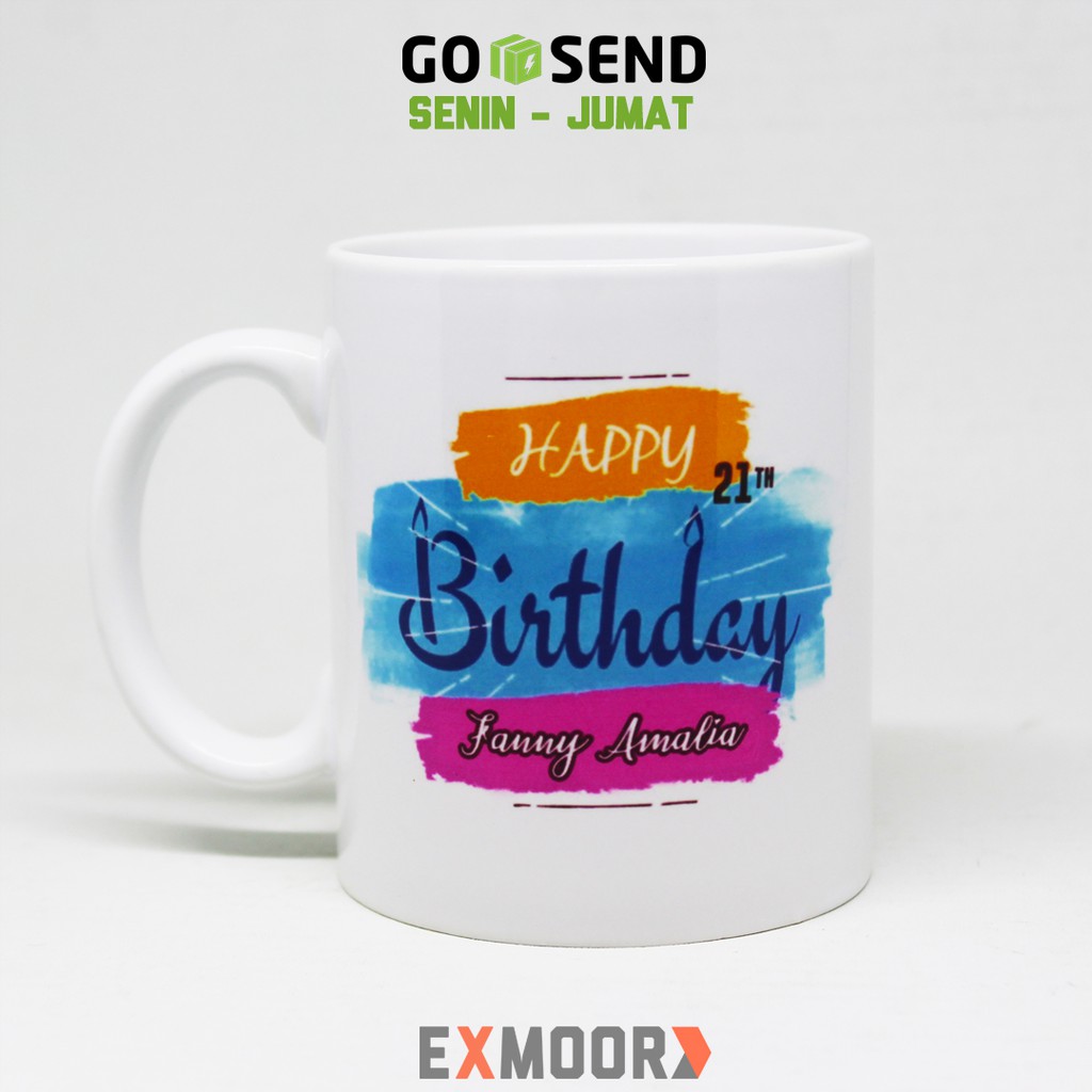 Mug Kado Ulang Tahun Splash Watercolor