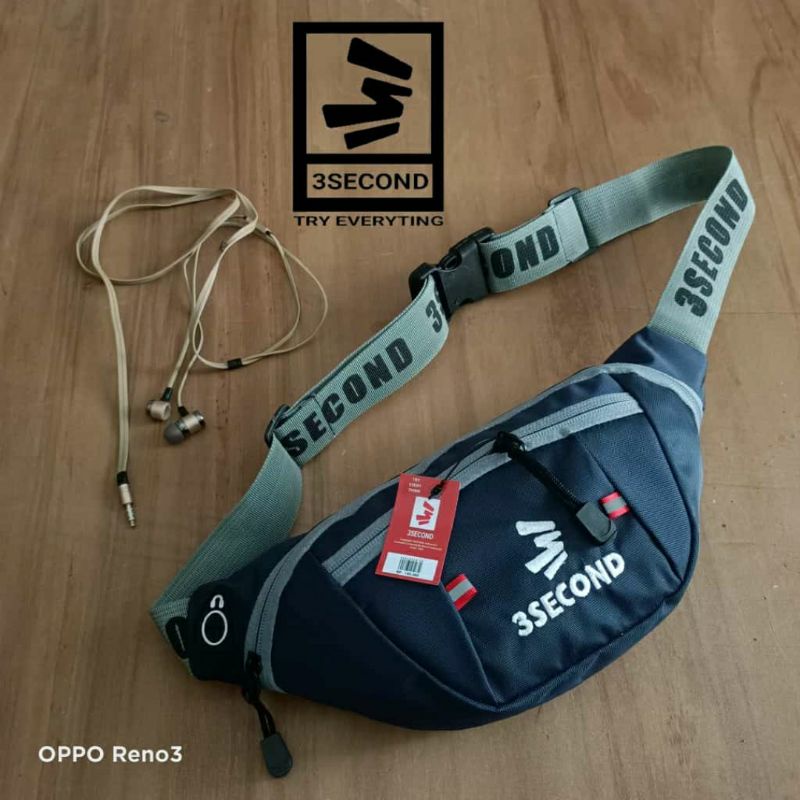 WAISTBAG PRIA 3SECOND THREE SECOND TAS SELEMPANG TAS PINGGANG PRIA DISTRO MURAH