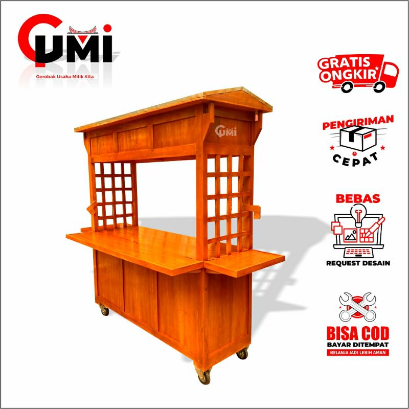 Gerobak Angkringan Jepang Roda Troli - grobak angkringan vintage