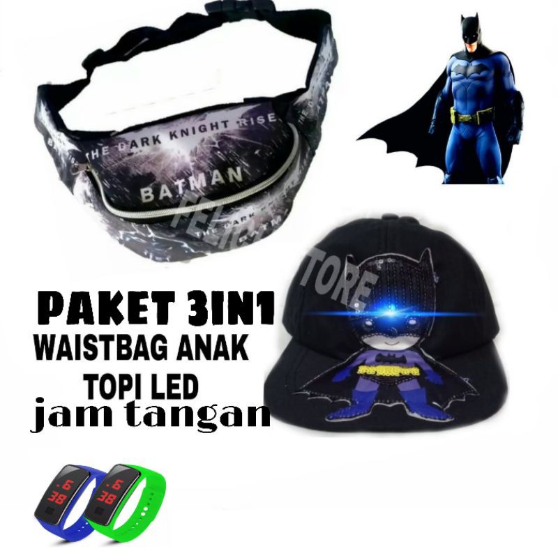 3in1 paket hemat tas kapten marvel tas spiderman kapten amerika