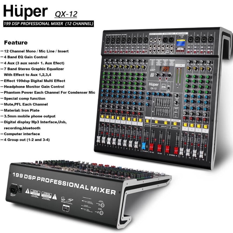 mixer huper qx 12 12 channel original