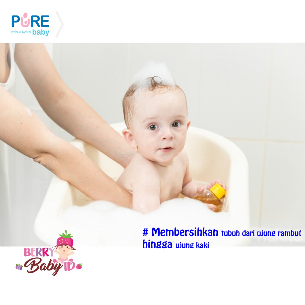 PureBB Baby Wash Sabun Bayi dan Anak Freshy &amp; Fruity 2-in-1 450 ml Refill Pure BB Pure Baby Berry Mart