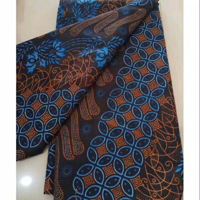 Kain batik seno biru mega bla