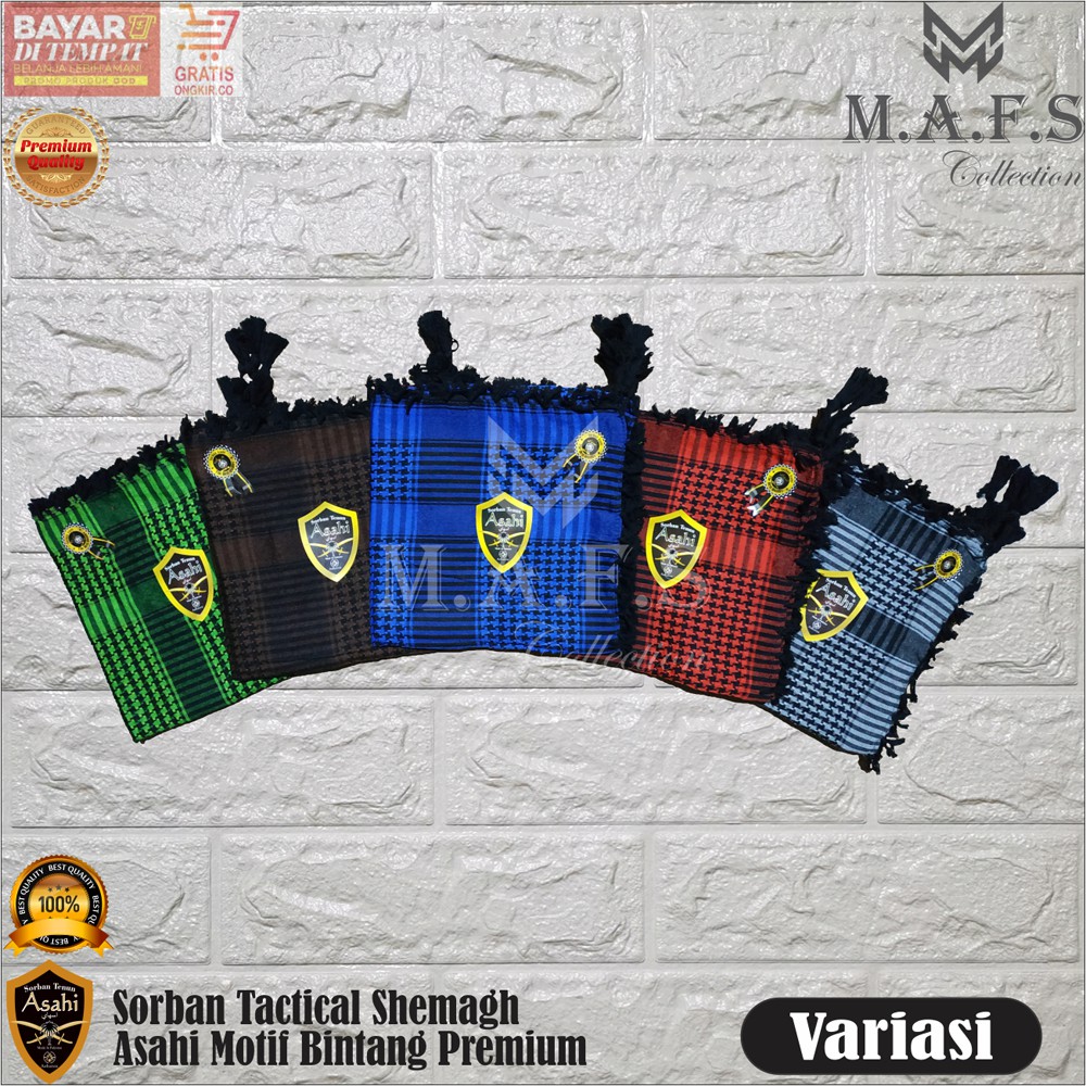 Sorban Tactical Shemagh Asahi Motif Full Warna