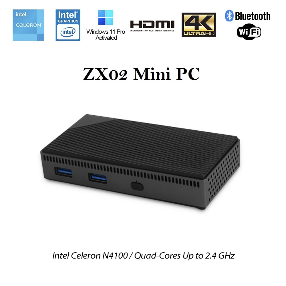 ZX02 Mini Pocket PC - RAM 6GB DDR4 - Intel Gemini Lake N4100