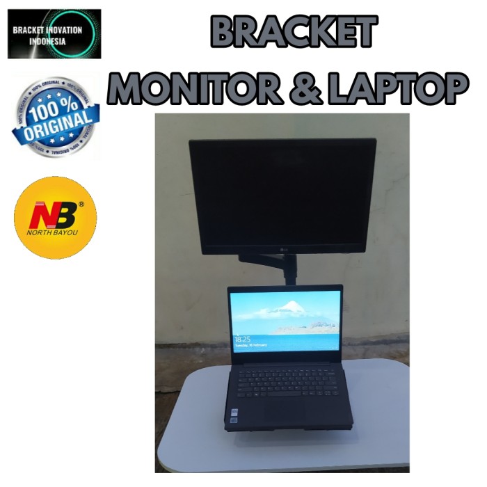 bracket monitor dan Laptop Full motion North bayou Gas spring max 30&quot;