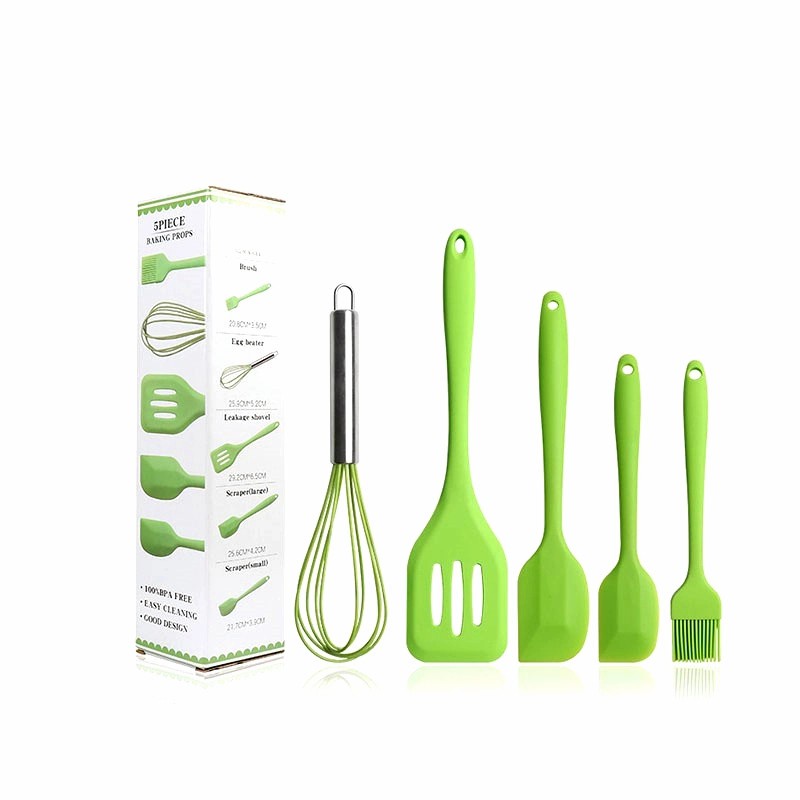 Spatula Set Silicon 5 Pcs Tahan Panas Kitchen Utensil Sutil