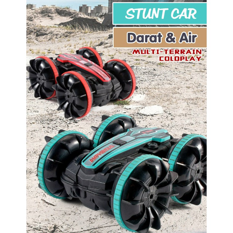 RESTOCK Amphibious Stunt Car 2in1 - RC Mobil Amphibi bisa darat dan air