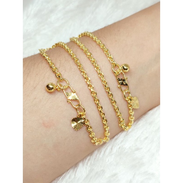 GELANG NORI DEWASA MODEL EMAS PERAK 925 LAPIS MAS 24K