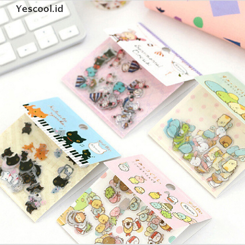 Stiker Desain Hewan Sumikko Gurashi 80s Gaya Jepang Untuk Tas Scrapbooking