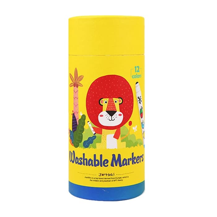 

J021-JAR MELO SPECIAL ROUND TIP WASHABLE MARKERS MARKER BULAT BISA DI CUCI 12 WARNA