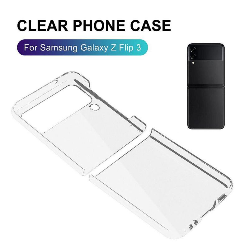 Samsung Galaxy Z Flip 3 5G - Clear Hard Case Casing Cover Transparan Bagan Mika.