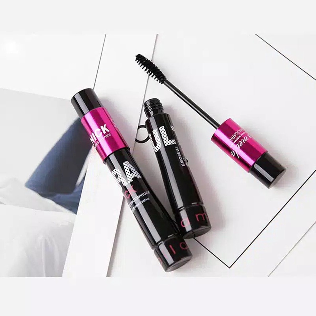 Maskara Lameila Ultra Volumizer  Thick Waterproof fiber eyelash primer Mascara 790 Ampuh Memanjangkan Melentikkan Bulu Mata dan Pelebat Alis