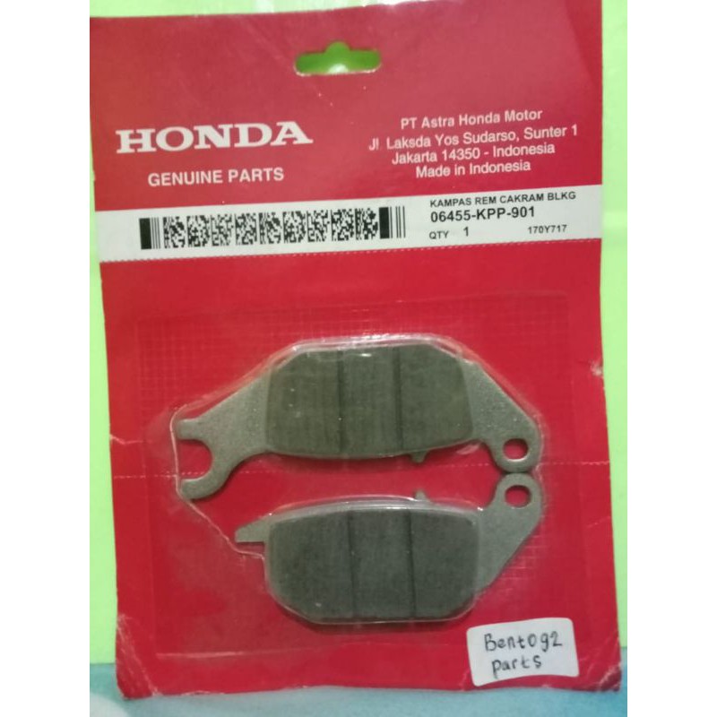 Kampas Rem Cakram Belakang Supra X 125