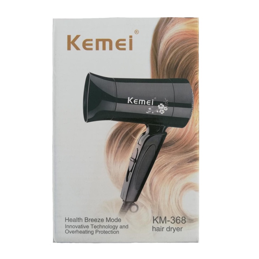 HAIR DRYER MINI LIPAT TRAVEL  KEMEI KM-368 HOT &amp; COOL