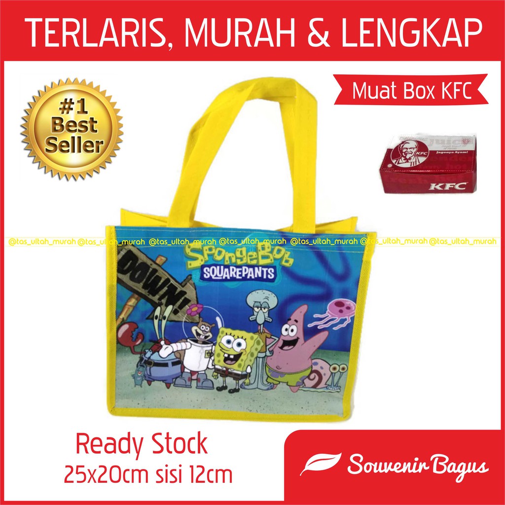 Terlaris Tas Ultah Anak Spongebob Tas Souvenir Ulang Tahun Spongbob Murah Ready Stock